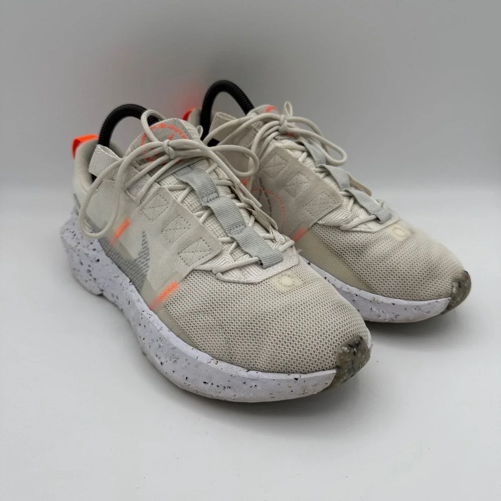 Women's Nike Crater Impact Summit White Crimson Orange Athletic Shoes Size 8.5